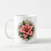 Mug Nappe de poinsettia vintage (Gauche)