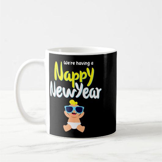 Mug Nappy New Year Diaper Expecting Pregnant Funny Hap (Gauche)