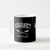 Mug Narragansett Rhode Island Vintage Nautical Croisé (Devant gauche)