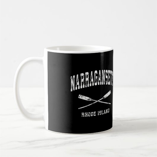 Mug Narragansett Rhode Island Vintage Nautical Croisé (Gauche)