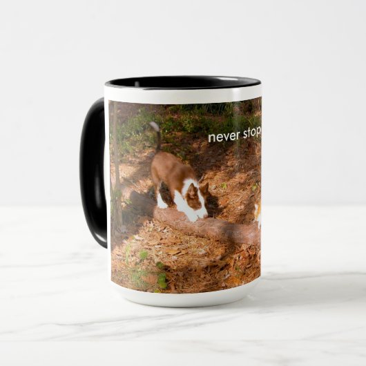 Mug n'arrêtez jamais (Devant gauche)