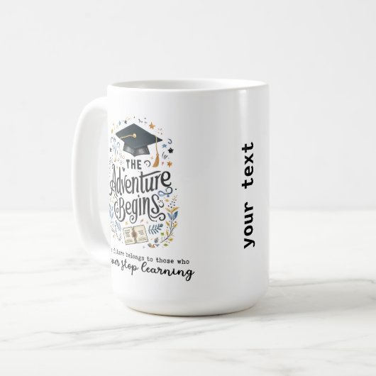 Mug N'arrêtez jamais d'apprendre (Devant gauche)