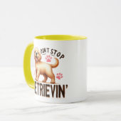 Mug N'arrêtez pas de récupérer Retriever doré Chien dr (Devant gauche)