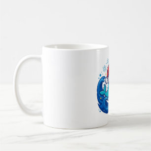 Mug Narval Chapeau de Père Noël Noël Océan Art