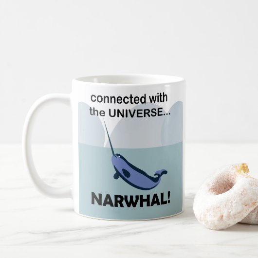 Mug Narwal Connecté À L'Univers Drôle (Avec donut)