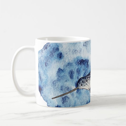 Mug Narwhal dans une éclaboussure de couleur pour (Gauche)