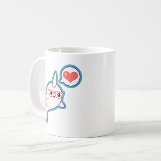 Mug Narwhal nerd mignon (Devant gauche)
