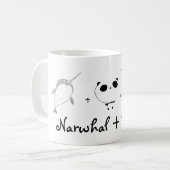Mug Narwhal plus le panda ! (Devant gauche)