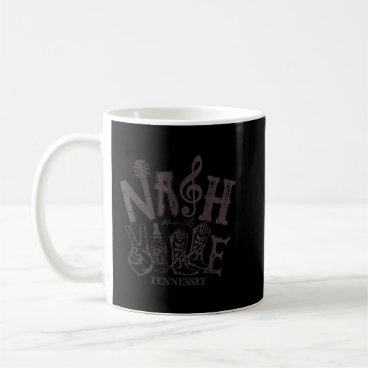 Mug Nashville Music City Whiskey Tennessee (Gauche)