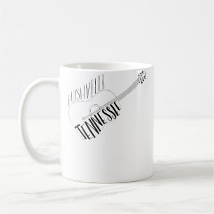 Mug Nashville Tennessee Guitare Country Rock Acoustiqu