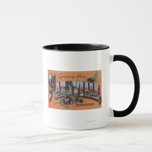 Mug Nashville, Tennessee - Scènes de grandes lettres (Droite)