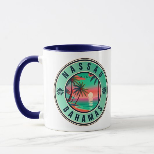 Mug Nassau Bahamas Retro Sunset voyage Souvenir 1950 (Gauche)