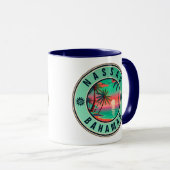 Mug Nassau Bahamas Retro Sunset voyage Souvenir 1950 (Devant droit)