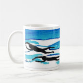 Mug Natation autour de la tasse. L'eau et ciel (Gauche)