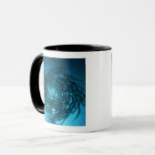 Mug Natation de barracuda de Blackfin en cercles (Devant gauche)