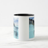 Mug Natation de chien dans une piscine (Centre)