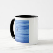 Mug Natation de requin dans l'eau d'océan (Devant gauche)
