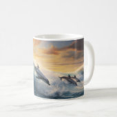 Mug Natation des dauphins (Devant droit)