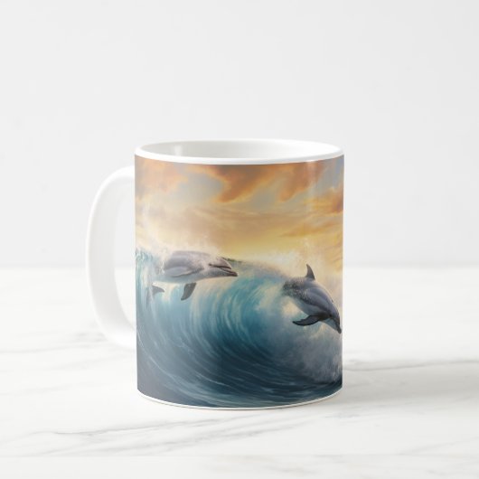 Mug Natation des dauphins (Devant gauche)