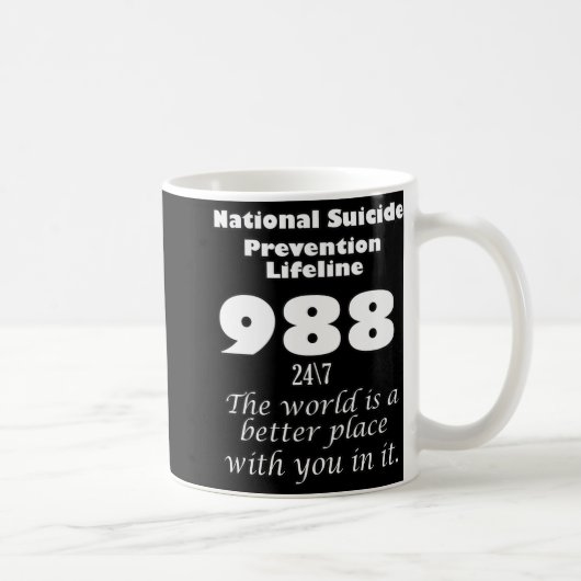 Mug National Suicide Prevention Lifeline 988 With Whit (Droite)