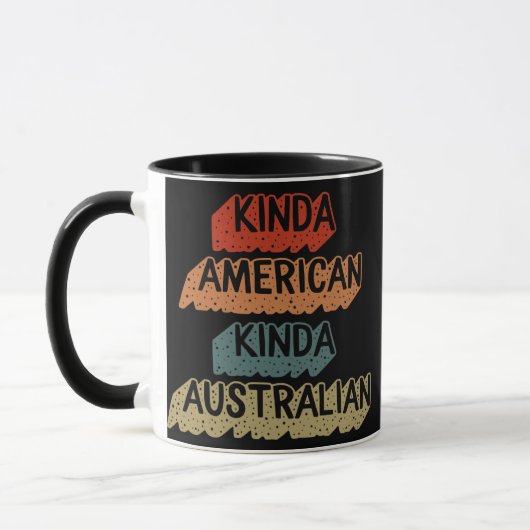 Mug Nationalité à double citoyenneté Américain Austral (Gauche)