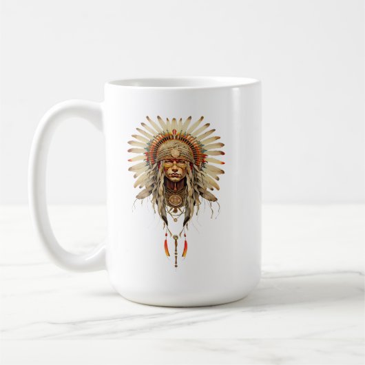 Mug Native American Indian Reservation feather tribe (Gauche)