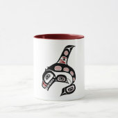 Mug Native American Red Black Haida Orca Killer Whale (Centre)