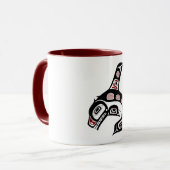 Mug Native American Red Black Haida Orca Killer Whale (Devant gauche)
