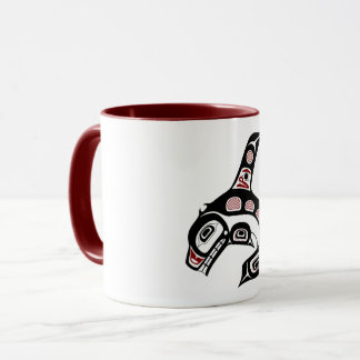 Mug Native American Red Black Haida Orca Killer Whale