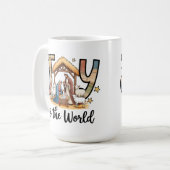 Mug Nativité Bébé Jésus Joie au monde chrétien (Devant gauche)
