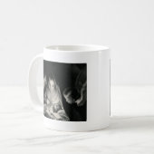 Mug Nativité Bébé Jésus Vierge Marie Anges Noir Blanc (Devant gauche)