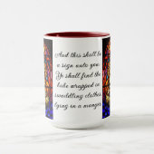 Mug Nativité Vitrail Image Cadeau de Noël (Centre)