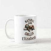 Mug "Natural Born Chiller" Jote Sloth & Custom Name (Gauche)