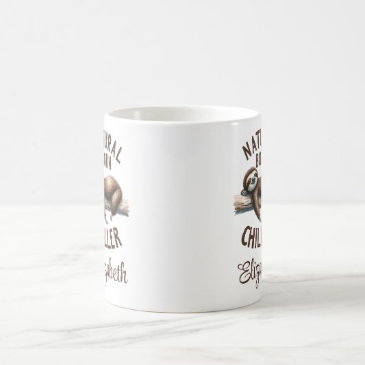 Mug "Natural Born Chiller" Jote Sloth & Script Nom (Centre)