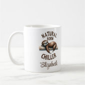 Mug "Natural Born Chiller" Jote Sloth & Script Nom (Gauche)