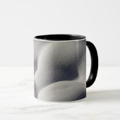 Mug Nature Abstraite des monticules de neige mousseuse (Devant droit)