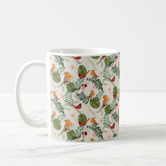 Mug Nature Bird Pattern (Gauche)