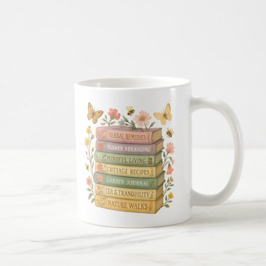 Mug Nature et livre Lover Botanique Stack (Droite)