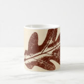 Mug Nature Feuilles Imprimer brun blanc ver de chêne b (Centre)