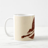Mug Nature Feuilles Imprimer brun blanc ver de chêne b (Gauche)