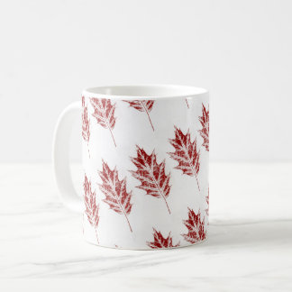 Mug Nature Feuilles Imprimer le chêne en rouge sur car