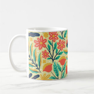Mug Nature Foliage : Floral Motif sans joint.