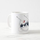 Mug Nature géométrique moderne Montagnes Aventure (Devant gauche)