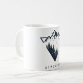 Mug Nature géométrique moderne Montagnes Aventure (Devant gauche)