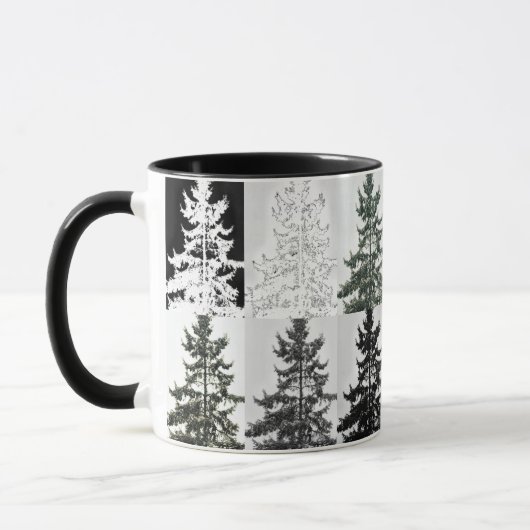 Mug Nature grise blanche d'art de bruit de noir (Gauche)