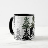 Mug Nature grise blanche d'art de bruit de noir (Devant gauche)