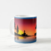 Mug Nature Lake Trees Couple Silhouette Artwork (Devant gauche)