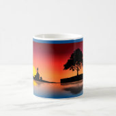 Mug Nature Lake Trees Couple Silhouette Artwork (Centre)
