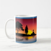 Mug Nature Lake Trees Couple Silhouette Artwork (Gauche)