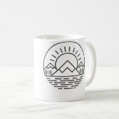 Mug Nature Minimalist Mountains Camping Hiking (Devant droit)